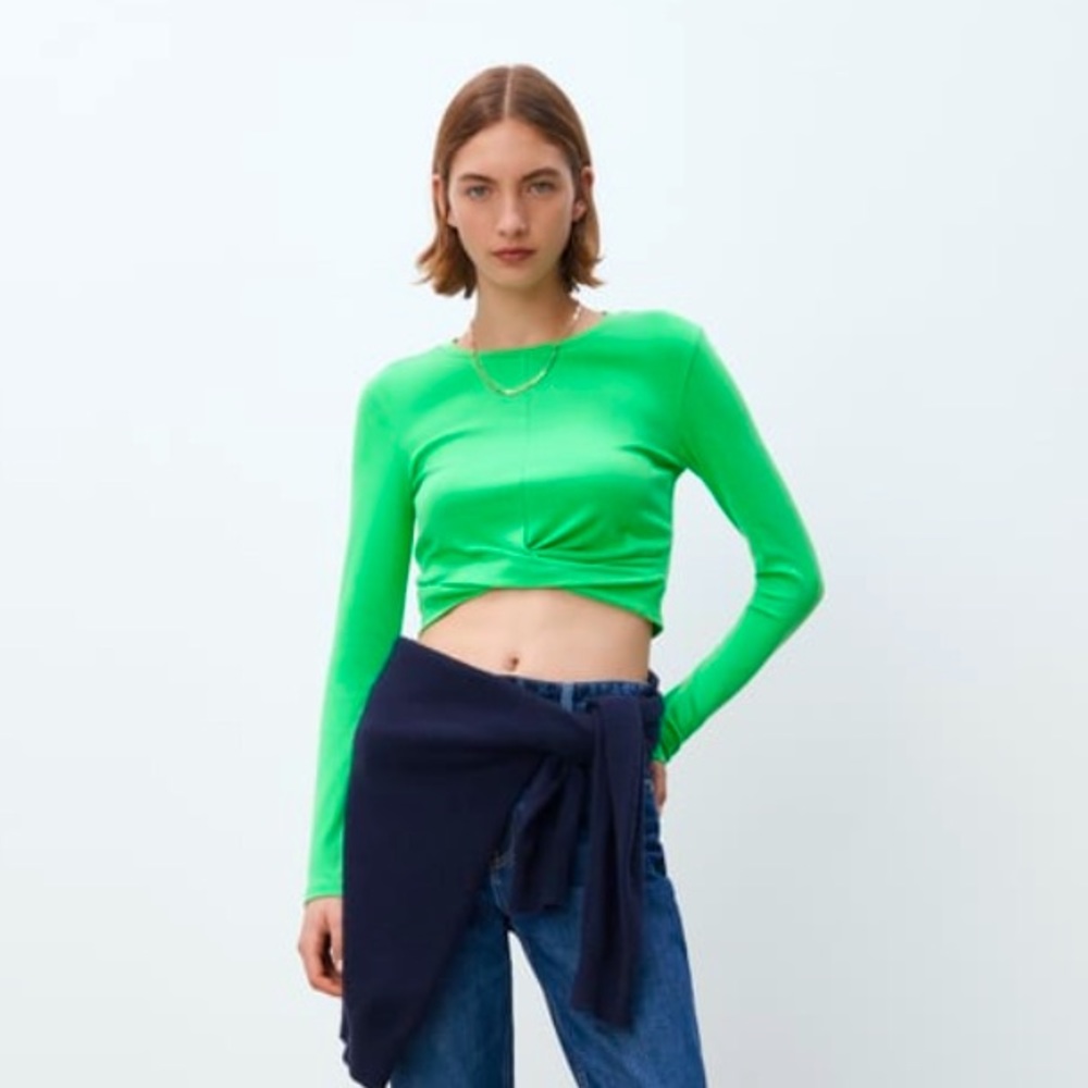 Zara knotted top
